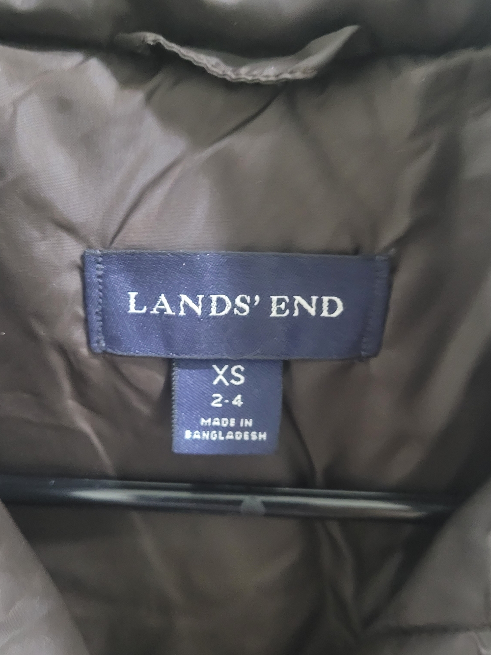 Lands' End Women's Dark Brown Quilted Puffer Vest - Picture 2 of 10